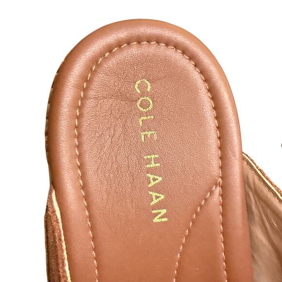 Cole Haan Women Cloudfeel All Day Bow Mule Clogs Sz 9 B Brown Rust Suede NWOB - Picture 2 of 11